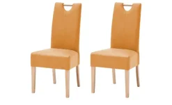 Woodford 2er Set Esszimmerstuhl  mit Griff Mable | Curry, Buche, Natur