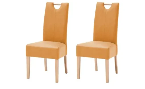 Woodford 2er Set Esszimmerstuhl  mit Griff Mable | Curry, Buche, Natur