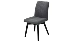 Woodford 2er Set Polsterstuhl im 2er Set Menda | Anthrazit, Buche, Schwarz, lackiert