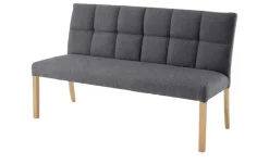 Woodford Esszimmerbank  mit Steppung Mako | Anthrazit, Webstoff grob