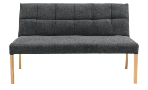 Woodford Esszimmerbank  mit Steppung Mako | Anthrazit, Webstoff fein