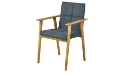 Woodford Esszimmerstuhl mit Steppung Anni | Blau, Armlehne