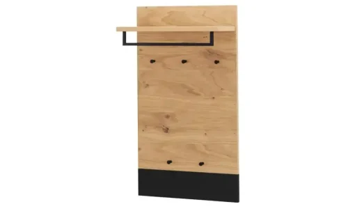 Woodford Garderobenpaneel Lina | Eiche, Schwarz