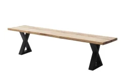 Woodford Kufenbank massiv Malaisa | 160 cm, mit Baumkante