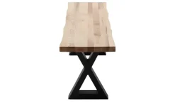 Woodford Kufenbank massiv Malaisa | 160 cm, mit Baumkante