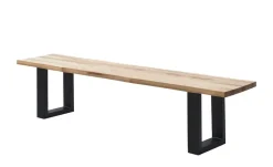 Woodford Kufenbank massiv Malaisa | 160 cm, mit Baumkante