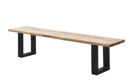 Woodford Kufenbank massiv Malaisa | 160 cm, mit Baumkante