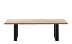 Woodford Kufenbank massiv Malaisa | 160 cm, mit Baumkante