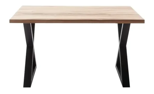 Woodford Kufentisch massiv Malaisa | 140 cm, Baumkante
