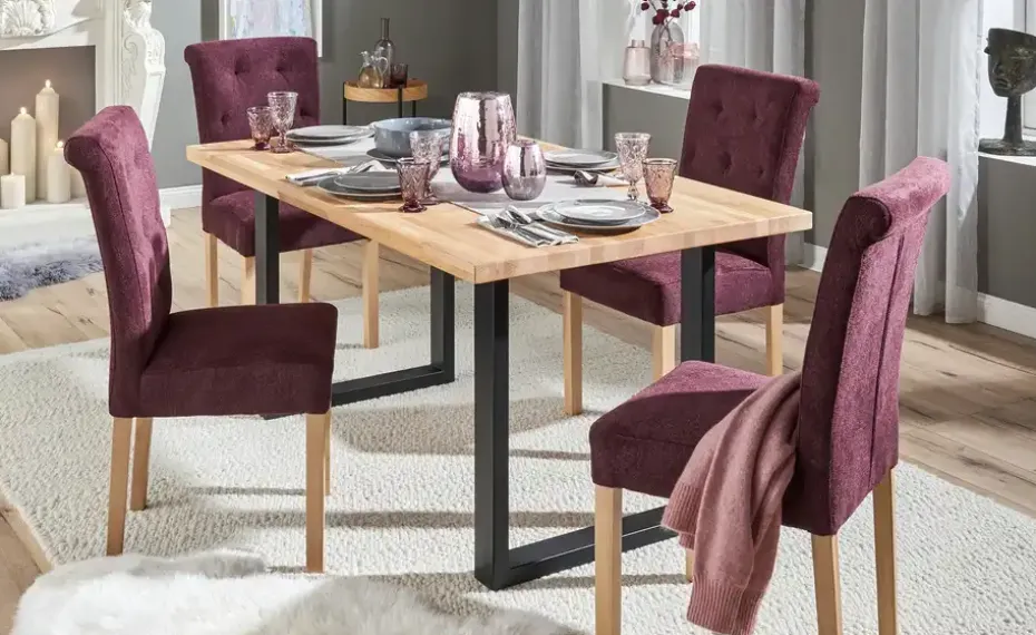 Woodford Kufentisch massiv Mirko | Kernbuche, geölt, 160 cm