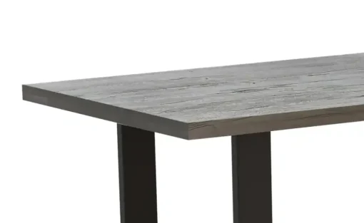 Woodford Massivholztisch Pantheon | Eiche Grau, Kufen (U-förmig)