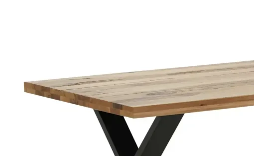 Woodford Massivholztisch Pantheon | Wildeiche, Kufen (X-förmig)