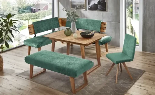 Woodford Polsterbank  ohne Rücken Colette | Grün, 140 cm