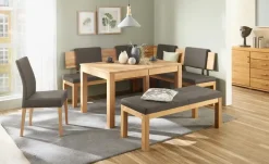 Woodford Polster-Sitzbank massiv Melia | Walnuss, 130 cm
