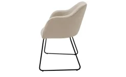 Woodford Polsterstuhl Vilo | Creme, Kufengestell – Schwarz
