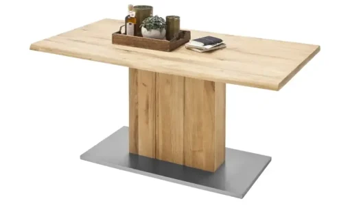 Woodford Säulentisch Ateno | 160 cm, Baumkante