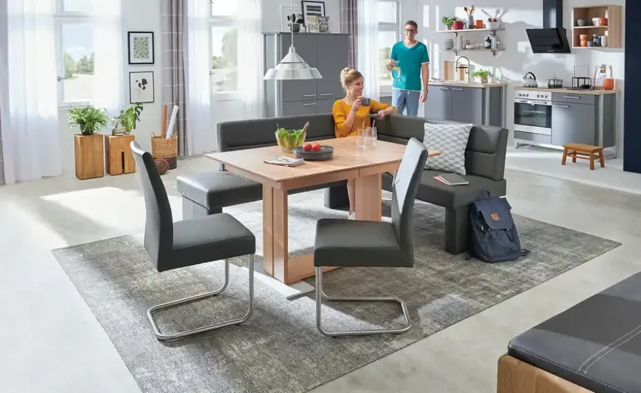 Woodford Säulentisch ausziehbar Mila | Kernbuche, lackiert, 130 cm