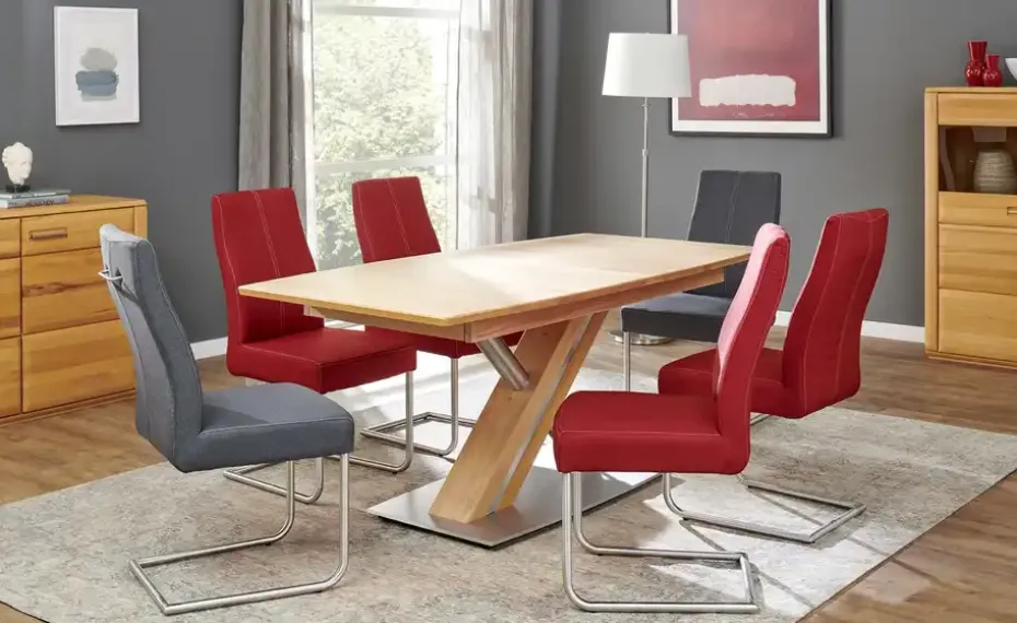 Woodford Säulentisch ausziehbar Tristan | mit 1 Einlegeplatte, 160 cm