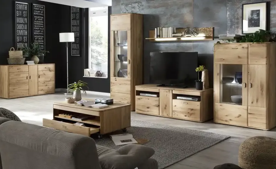 Woodford Wohnkombination Rowa | Rechts, Schubkastendämpfer, Türdämpfer