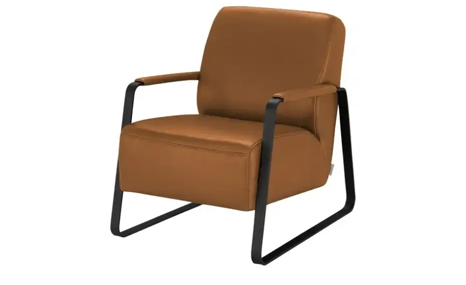 W.SCHILLIG Leder Sessel 17350 Quadroo | Cognacbraun