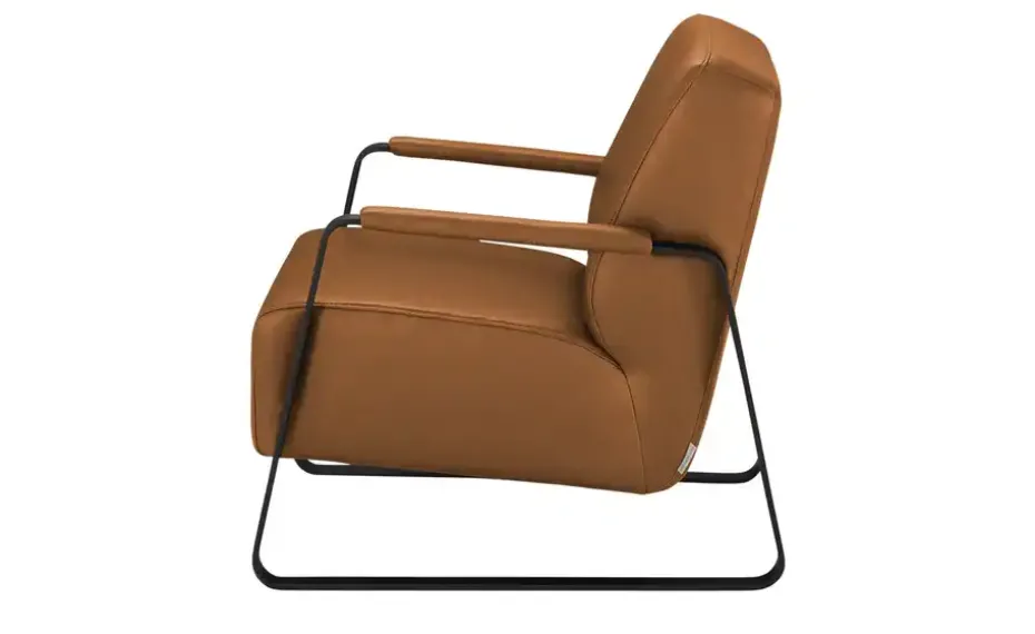 W.SCHILLIG Leder Sessel 17350 Quadroo | Cognacbraun