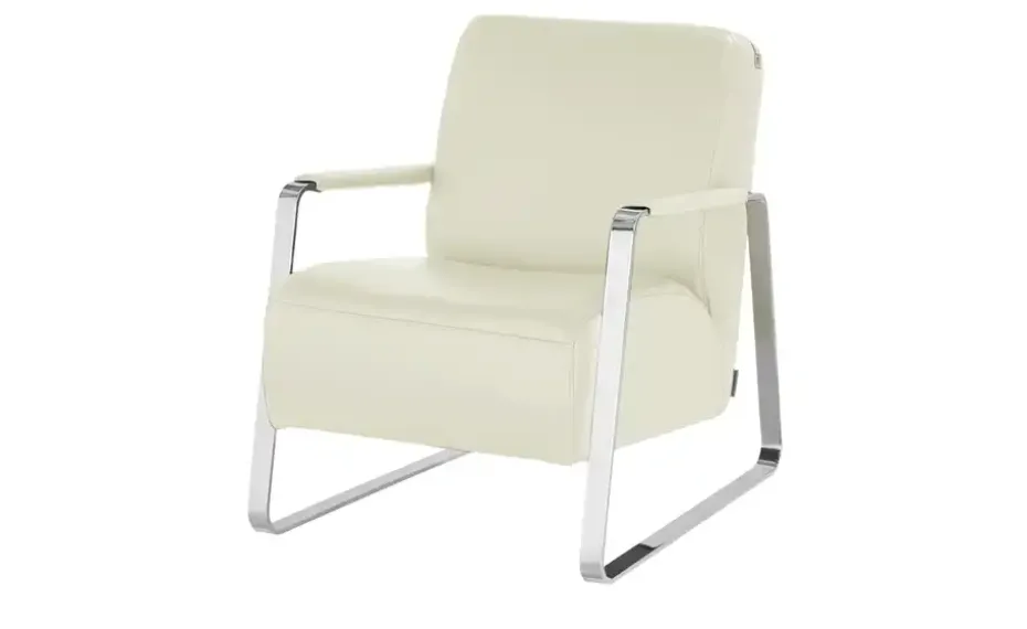 W.SCHILLIG Sessel aus Leder 17350 Quadroo | Creme