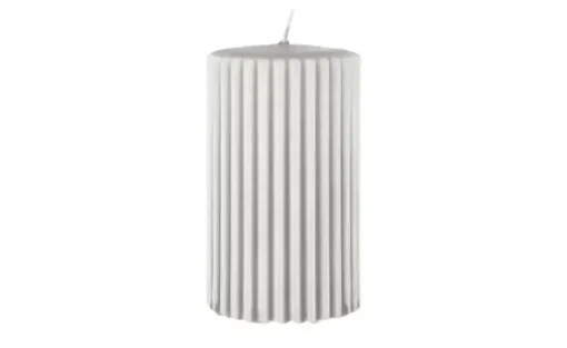 Zylinderkerze Powder Rillen | 10 cm, 5,8 cm | Höffner
